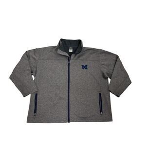 Knights Apparel Michigan Wolverines Full Zip Gray Sweatshirt Size Men's XXL